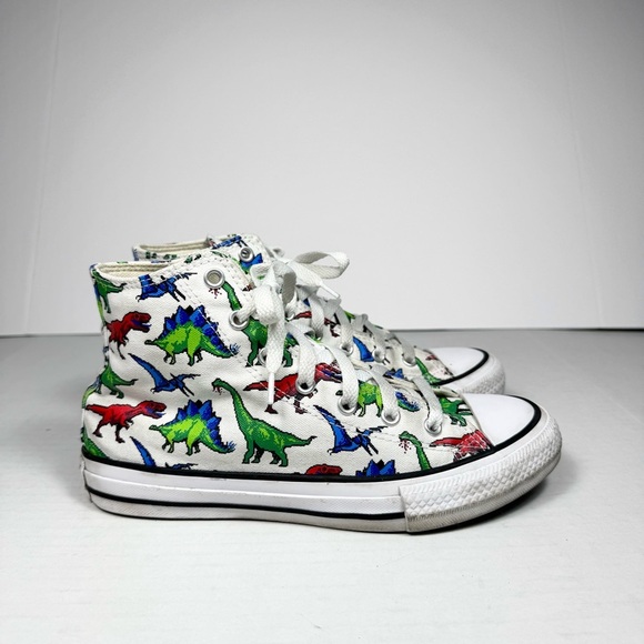 CONVERSE Chuck Taylor All Stars High Tops Dinosaurs B Sz 4.5/W Sz 6.5 Fun Print - Picture 3 of 9